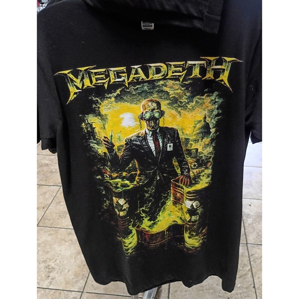 RARE MEGADETH RUST IN PEACE METAL ROCK BAND ART 100 % COTTON TEE XXL